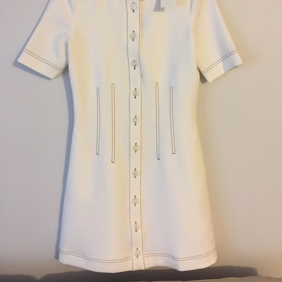 VERONICA BEARD Mikel Contrast Stitch Mini Dress - Picture 5 of 8